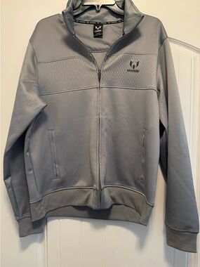 Messi Men's Gray Full-Zip Performance Jacket